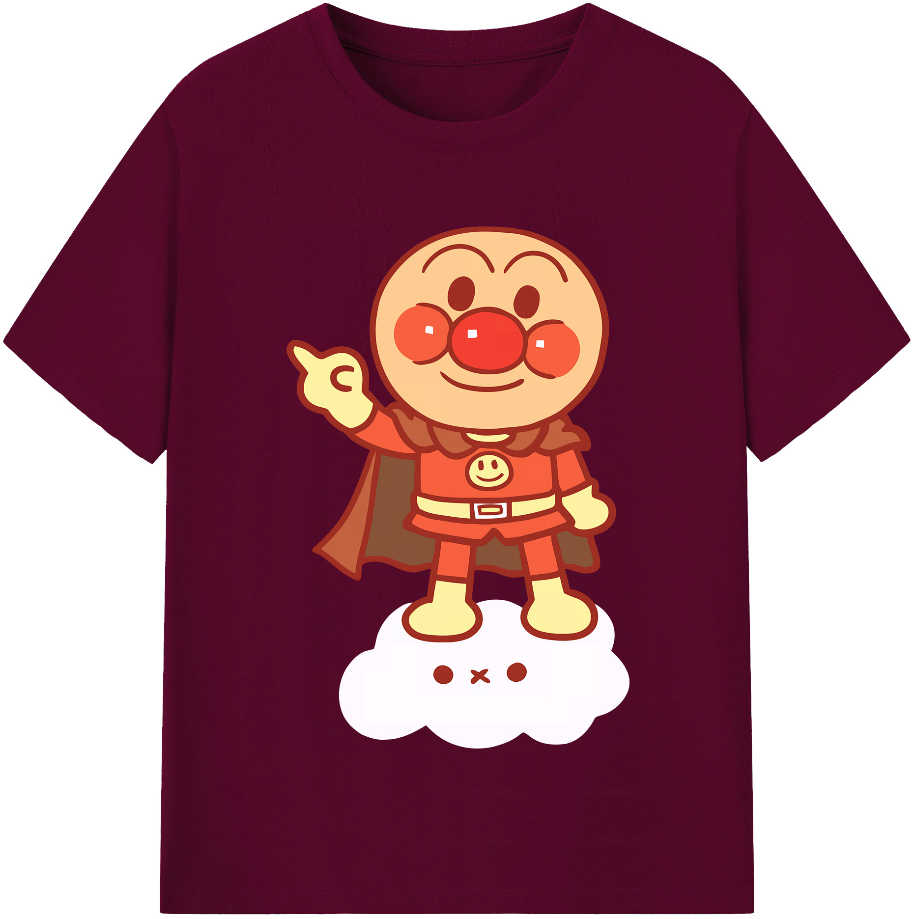 （画像用） アンパンマン Anpanman レディースカジュアルプリントTシャツ（綿100％）